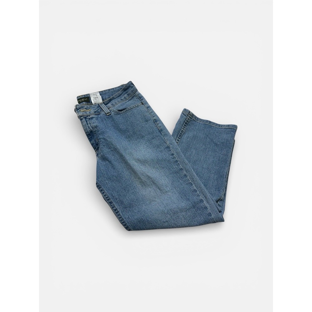 Eddie Bauer Women's Jeans Size 10 Blue Stretch Denim Straight‎ Bootcut